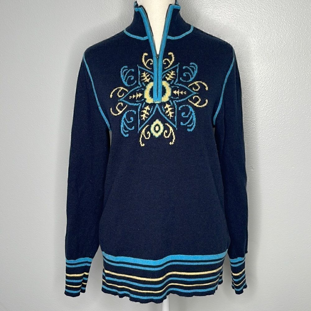 Cabela’s wool/nylon turtleneck sweater.  1/4 Zip.  Size Small.